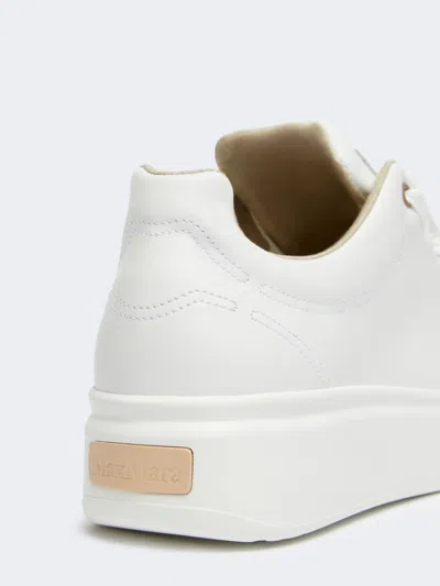 Max Mara Round Head Leather Sneakers In Multi