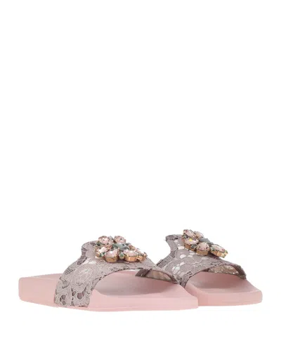 Dolce & Gabbana Solid Color Sandals In White
