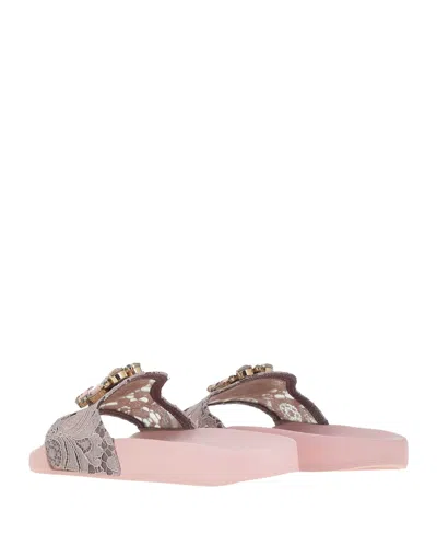 Dolce & Gabbana Solid Color Sandals In White