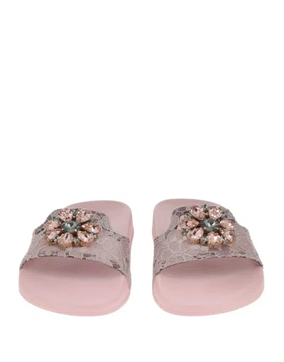 Dolce & Gabbana Solid Color Sandals In White