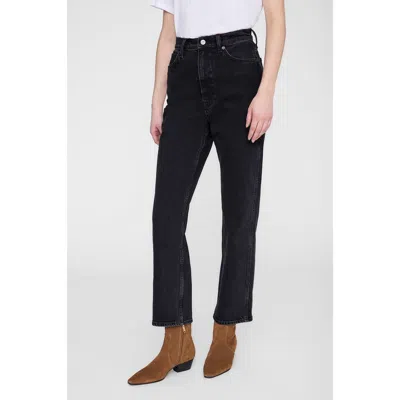 Anine Bing Belt-loop Jeans In Black