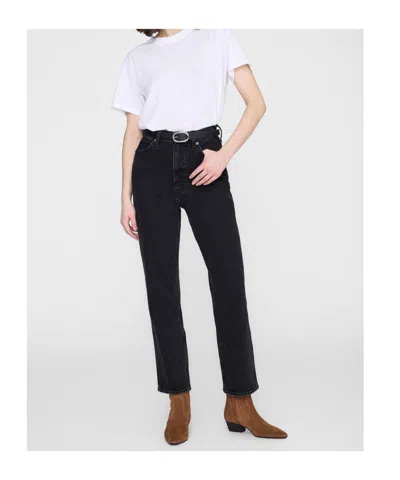 Anine Bing Belt-loop Jeans In Black