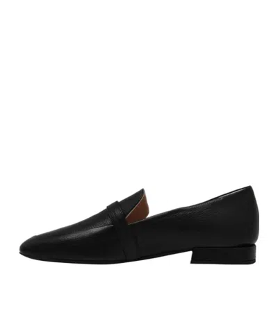 Prada Brushed Leather Loafers In Black