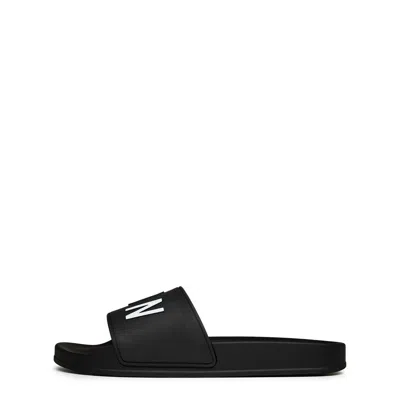 Dsquared2 Printed Flat Slippers In Black