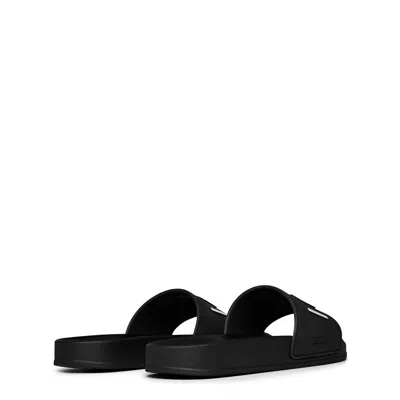 Dsquared2 Printed Flat Slippers In Black
