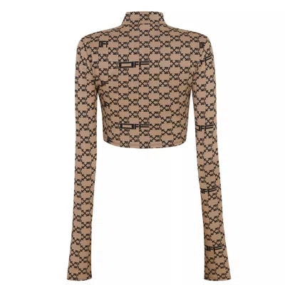 Off-white Monogram Track Top In Brown