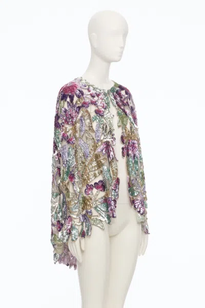 Valentino Sequined Jacket In Purple
