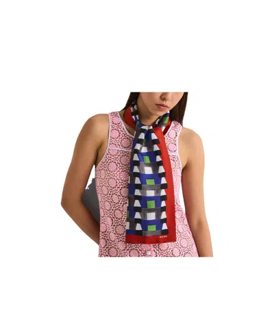 Miu Miu Printed Silk Scarf In Multi