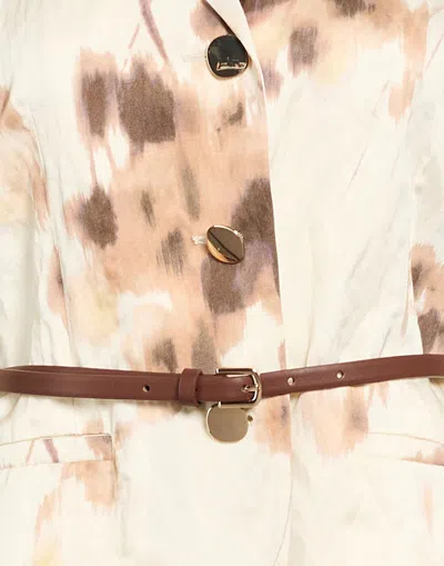 Max Mara Multi-colored Single- Blazer In Beige