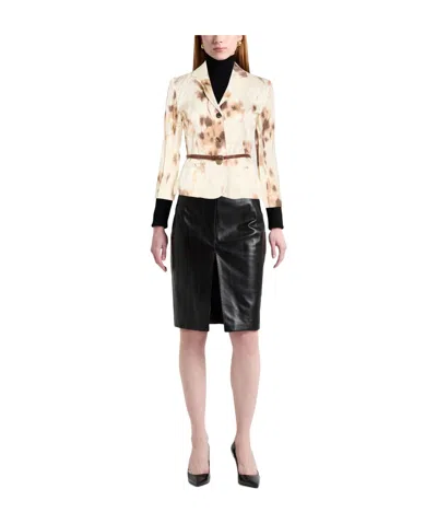Max Mara Multi-colored Single- Blazer In Beige