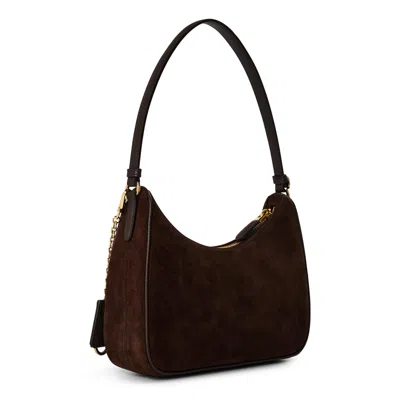 Prada Solid Color Shoulder Bag In Brown