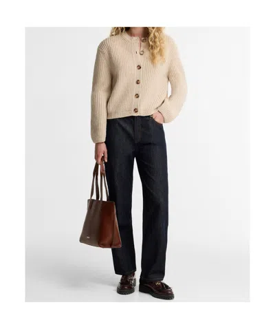 Barbour Button-front Knit Cardigan In Brown