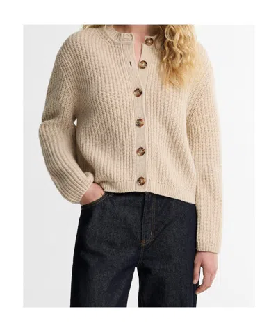 Barbour Button-front Knit Cardigan In Brown