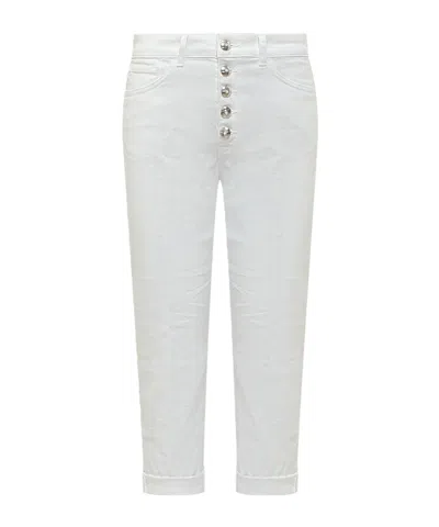 Dondup Woman Jeans Dp268bbs0030d 000 Jeans 5tasche Loose Knoons Bot White In White