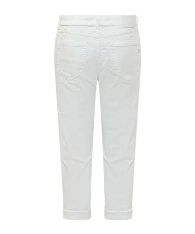 Dondup Woman Jeans Dp268bbs0030d 000 Jeans 5tasche Loose Knoons Bot White In White