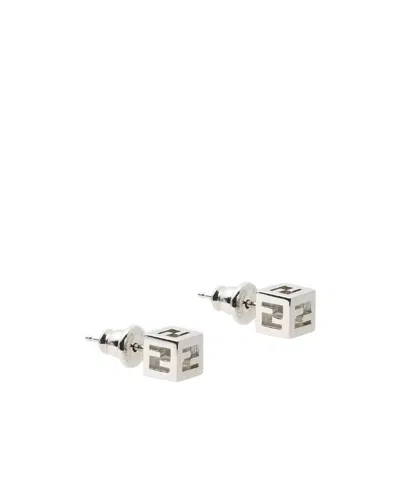 Fendi Silver-colored Earrings In Silver