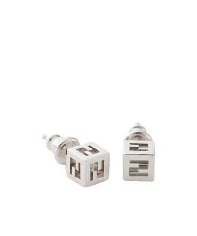 Fendi Silver-colored Earrings In Silver