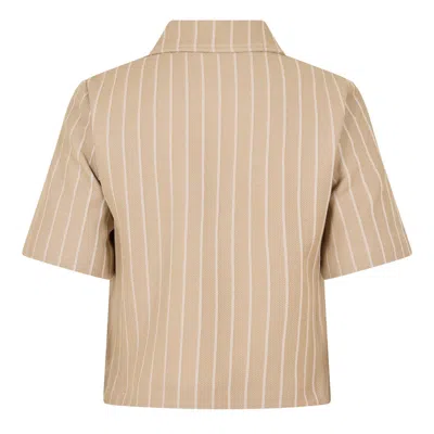Max Mara Striped Jacket In Nude