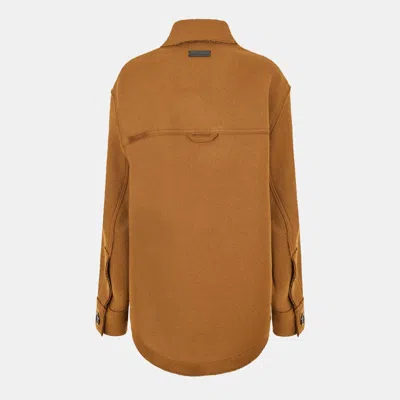 Ami Alexandre Mattiussi Single-breasted Solid Color Coat In Brown