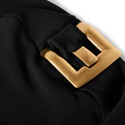 Balmain Fitted Strapless Jumpsuit In Black