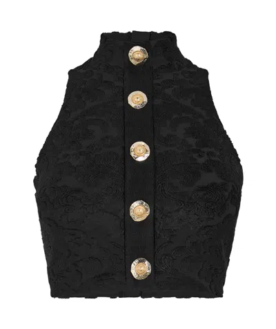 Balmain Baroque Pattern Buttoned Top In Multi