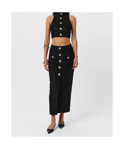 Balmain Baroque Pattern Buttoned Top In Multi