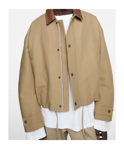 Acne Studios Long-sleeve Bomber Jacket In Neutral