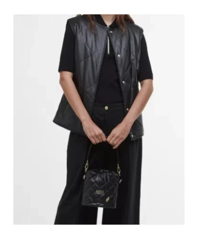 Barbour Riley Leather Jacket In Black