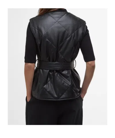 Barbour Riley Leather Jacket In Black