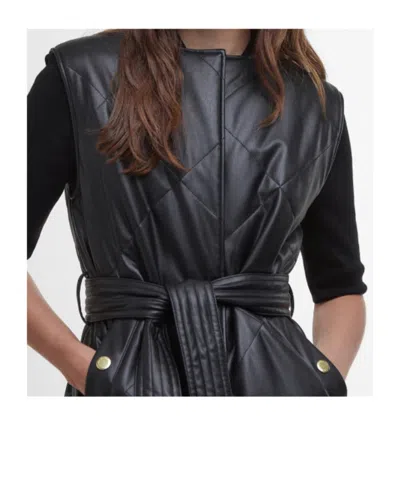 Barbour Riley Leather Jacket In Black