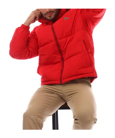 Lacoste Classic Warm Down Jacket In Red