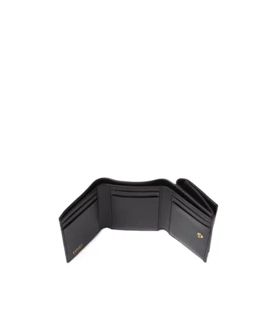 Fendi Ff Mini Trifold In Black