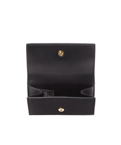 Fendi Ff Mini Trifold In Black