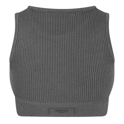 Essentials Logo-detail Vest In Gray