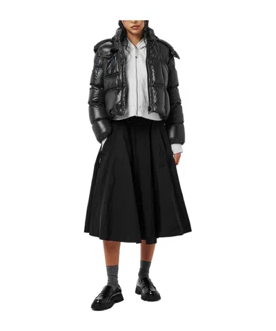 Moncler Hooded Down Jacket In Black