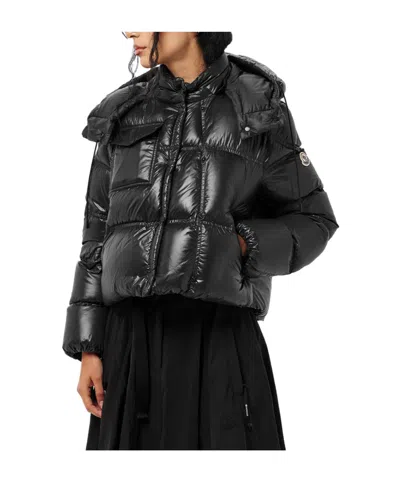 Moncler Hooded Down Jacket In Black