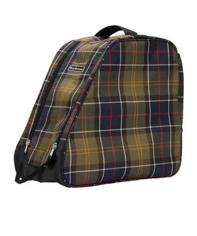 Barbour Checkered Equestrian Boot Bag In Multi