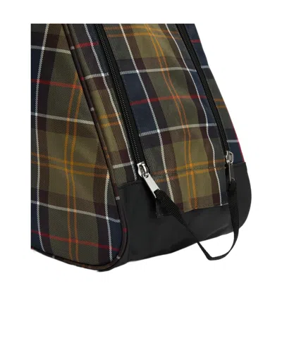 Barbour Checkered Equestrian Boot Bag In Multi