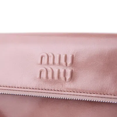 Miu Miu Solid Color Wallet In Nude