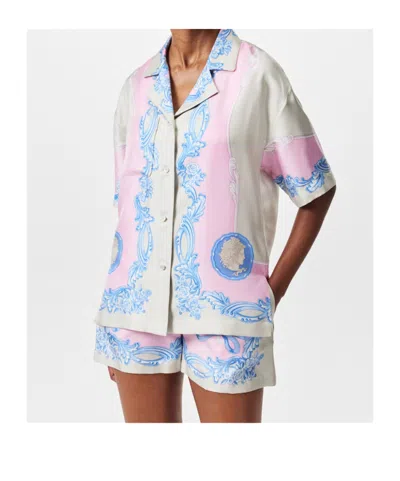 Versace Multicolor Regular Printed Shirt In Multi