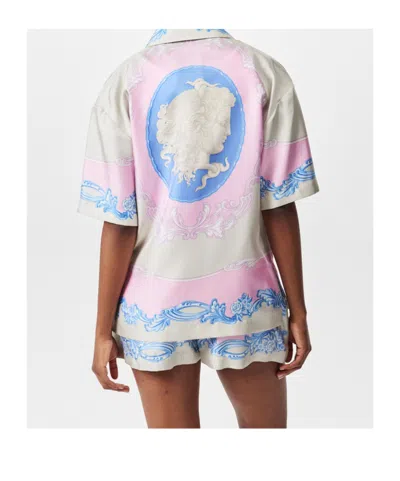 Versace Multicolor Regular Printed Shirt In Multi