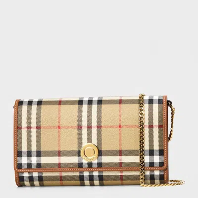 Burberry Hannah Check Wallet On Chain In Multi