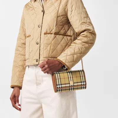 Burberry Hannah Check Wallet On Chain In Multi