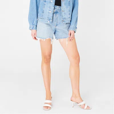 Agolde Denim Shorts With Multiple Pockets In Blue