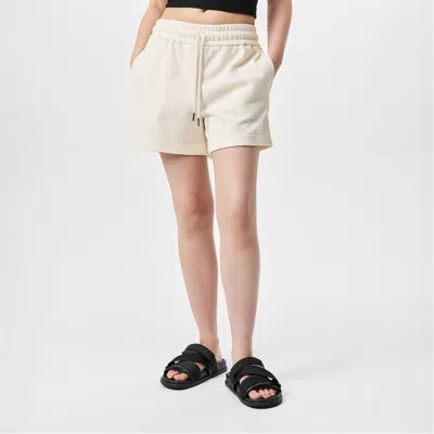 Moncler Logo-patch Drawstring Shorts In Neutral