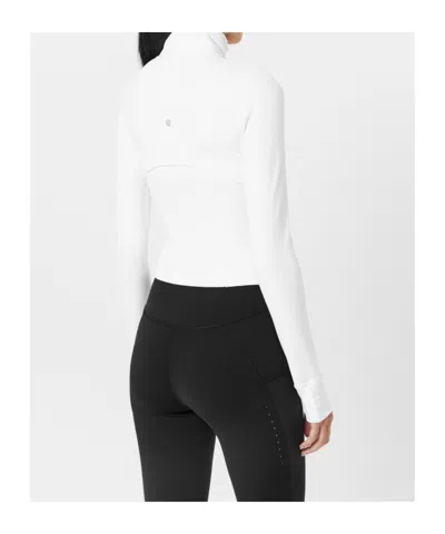 Lululemon Nulu Nylon Defined Cropped Jacket In White