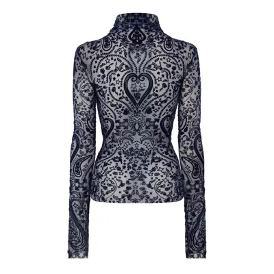 Off-white Paisley-pattern Top In Blue