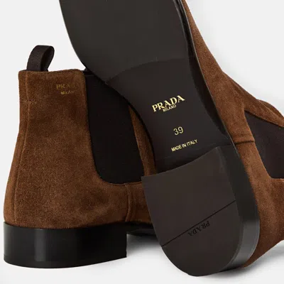 Prada Chelsea Boot Ld62 In Brown