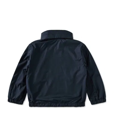 Moncler Logo Patch Windbreaker Jacket In Blue