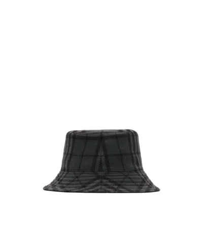 Burberry Reversible Check Wool Bucket Hat In Multi